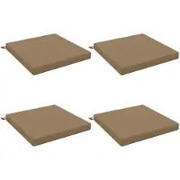 vidaXL Zitkussens SOEST 4 st 100% Polyester Taupe 80 x 80 x 7 cm