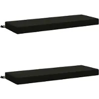 vidaXL Bankkussens SOEST 2 st 100% Polyester Zwart 100 x 40 x 8 cm