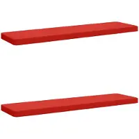 vidaXL 2-delige Bankkussens VUGHT 2 st 100% Polyester Rood