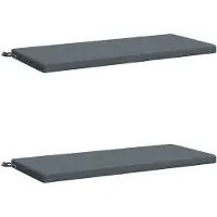 vidaXL Bankkussens SOEST 2 st 100% Polyester Blauw 120 x 50 x 5 cm