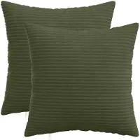 vidaXL Kussensloop 2 st HEERLEN Groen 45 x 45 cm corduroy