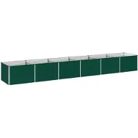 vidaXL Verhoogde Tuinbak Groen 480 x 80 x 55 cm koudgewalst staal