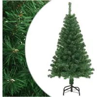 vidaXL Kunstkerstboom met dikke takken 120 cm PVC groen
