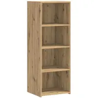 vidaXL - Highboard - Artisanaal - eiken - 45 - x - 41 - x - 124 - cm - Bewerkt - hout