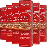 Colgate 6x Tandpasta Max White For Coffee, Tea & Wine 75 ml