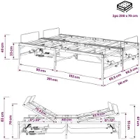 vidaXL Elektrisch Verstelbaar Bed Frame Zwart 140 x 200 cm Staal