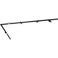 LEDVION - LED Railverlichting 3M + 5 Railspots (5W - 2700K - Zwart - Dimbaar) - 1-Fase