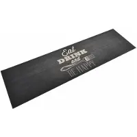 vidaXL Keukenmat wasbaar keukenprint 45x150 cm fluweel zwart