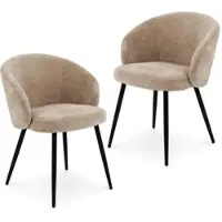 Idimex Eetkamerstoelen KURSI, set van 2 – beige