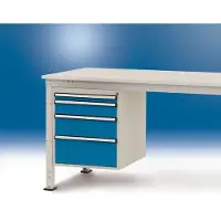 Manuflex ZB4763.0002 Behuizing onderbouw stationair, gebruiksh. 500 mm met 4 lades. Voor tafel diepte 1000 mm