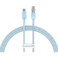 Baseus Kabel Explorer 100W USB-C - USB-C met intelligente temperatuursensor, 1 meter - Blauw