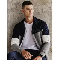 Tommy Life Heren Kleurblok Zip Sweater en Broek Set