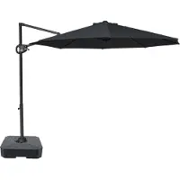 Axi Solea Zweefparasol Ø 300cm incl vulbare parasolvoet Antraciet/grijs – Complete set