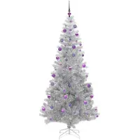 vidaXL Kerstboom Zilver 210 cm PET