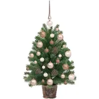 vidaXL Kunstkerstboom met 150 LED met standaard Groen 75 cm PE en PVC