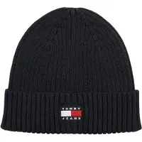 Tommy Hilfiger Gebreide muts met kernlogo voor volwassenen (Donkere marine)