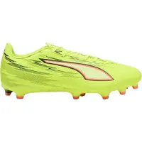 Puma Ultra Play-voetbalschoenen voor heren, voor harde ondergrond (Geel/zwart)
