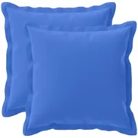 vidaXL Kussensloop 2 st HOUTEN Koninklijk Blauw 35 x 35 cm Polyester