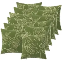 vidaXL Kussensloop 12 st HEERLEN Blad Design 50 x 50 cm Polyester