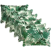 vidaXL Kussensloop 6 st HOUTEN Bladpatroon 50 x 80 cm Polyester