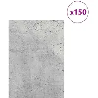 vidaXL Decor Panels 150 st Betongrijs 21 x 30 x 0,27 cm Bewerkt hout