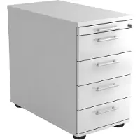 Hjh OFFICE PRO SIGNA SC50 RE - Rolcontainer Wit Hout met 4 lades Rail handvat (kunststof)