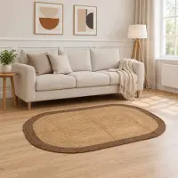 vidaXL Gebied Tapijt Grijs 100 x 152 cm Jute