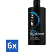 Syoss 6 x - Volume 440 ml - Shampoo - Voor Volumeboost - 440ml - Volume Shampoo - Haarversterkend Shampoo - Shampoo Voor Fijn Haar - Volumeboost Shampoo - Shampoo Zonder Siliconen