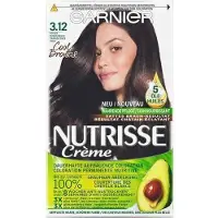 Garnier Permanente Kleur - - Nutrisse Ultra Crème - 3.12 Donker Koud Bruin - 100% Dekking - Verrijkt met 5 oliën