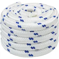 vidaXL Multifunctioneel touw 40 mm 25 m Wit en Blauw PP