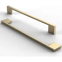 Famanu – Set van 5 Gouden Messing Stalen Meubelhandgrepen 192mm T-vormige Trekhandgrepen voor Kast Lade Deur