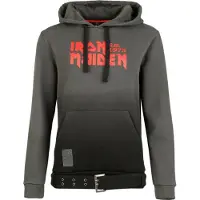 Iron Maiden Trui met capuchon - EMP Signature Collection - S tot 3XL - voor Vrouwen - grijs-zwart | Maat XL