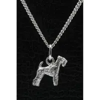 MOOYE ® - Collectie Zilveren Irish blue terrier ketting hanger - klein