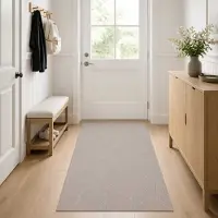 vidaXL Tapijt IZA Beige 80 x 200 cm 100% Polyester Laagpolig