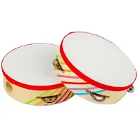 Bigjigs houten tamboerijn - kleurrijk muziekinstrument voor kinderen