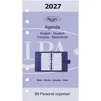 Kalpa 6316-27 170 x 95 mm Personal Bindmiddelenagenda Vulling Jaardoos 1 Week per 2 Paginas EN DE FR NL 2027