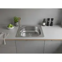 Faizee Home RVS Spoelbak Keuken – Inbouwspoelbak Zilver – Diverse Maten en Modellen 50x40 cm Zonder kraan