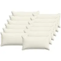 vidaXL Kussensloop 12 st HOUTEN Crèmekleurig 40 x 80 cm corduroy