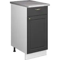 Vicco Onderkast voor spoelbak/kookplaat Fame-Line Anthrazit-Gold Landhaus 40 cm , WB Marmer, Model 60897
