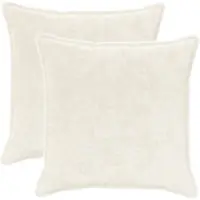vidaXL Kussensloop 2 st HOUTEN Wit 80 x 80 cm Nep Konijnenbont