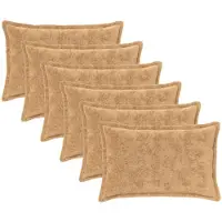vidaXL Kussensloop 6 st HOUTEN Taupe 30 x 50 cm Nep Konijnenbont