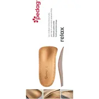 Pedag Relax 3/4 voetbed – Geschikt voor normale schoenen, sportschoenen en werkschoenen, van leer – Anatomisch 3/4 voetbed met lengteboogsteun en spreidvoetpelotte – 45