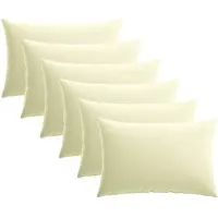 vidaXL Kussensloop 6 st HEERLEN Crèmekleurig 30 x 50 cm Polyester