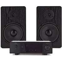 AVCOM Solid State Amplifier with 6" Passive Speakers Black