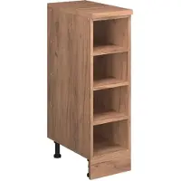 Vicco Keukenkast voor schuine wand R-Line Goudkleurig Eiken/Goudkleurig Eiken 25 cm zonder schuine zijde, open, Model 61845