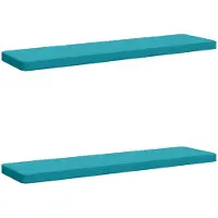 vidaXL 2-delige Bankkussens VUGHT 2 st 100% Polyester Turquoise