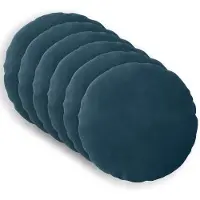 vidaXL Kussen met kussen HEERLEN 6 st Blauw fluweel