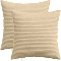 vidaXL Kussensloop 2 st HEERLEN Grijs Groen 30 x 30 cm corduroy