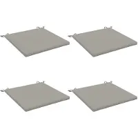 vidaXL Zitkussens SOEST 4 st 100% Polyester Grijs 70 x 70 x 3 cm