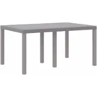 vidaXL Tuin Tafel Lichtgrijs 150 x 100 x 73 cm poly rattan